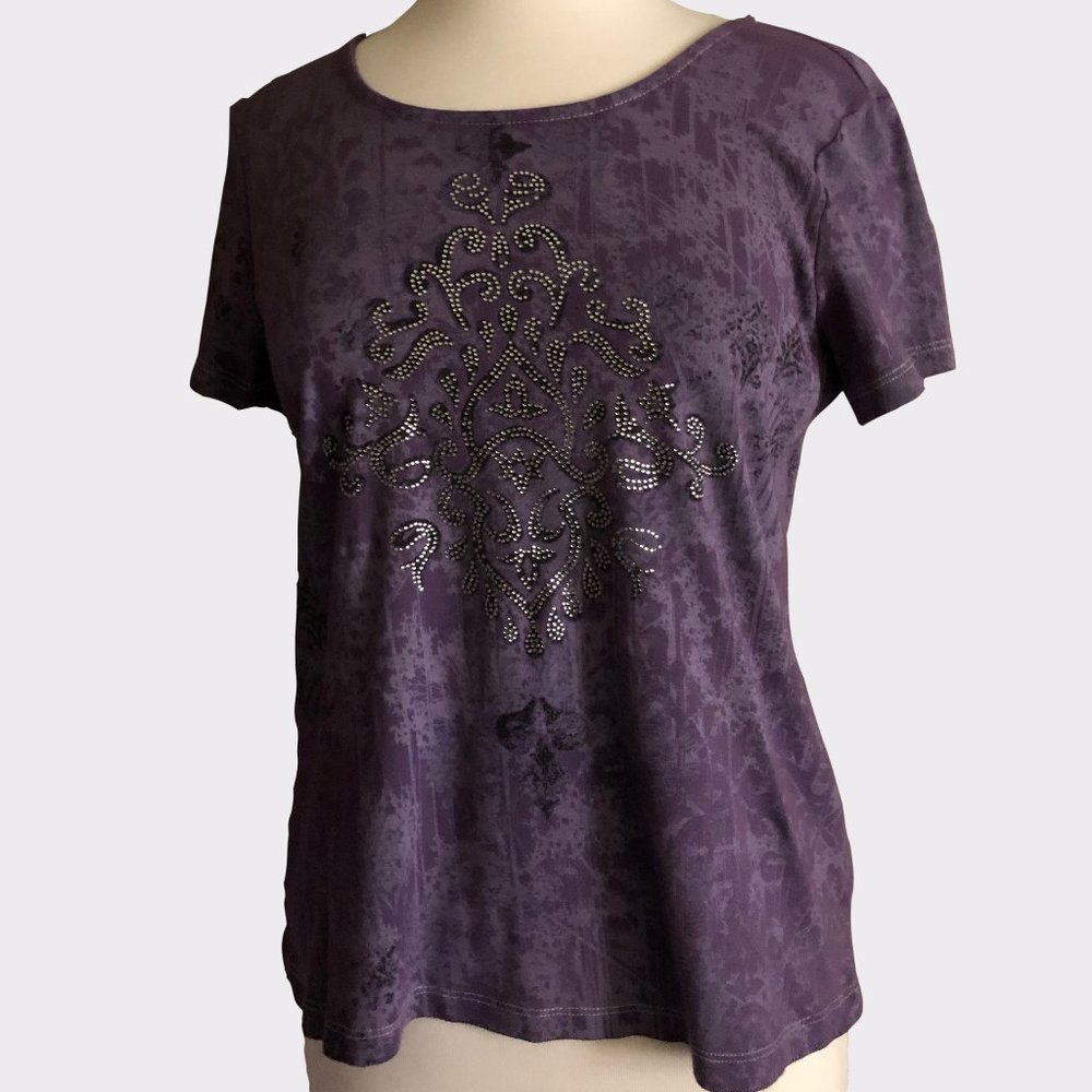 Chico's Zenergy Purple short sleeve top